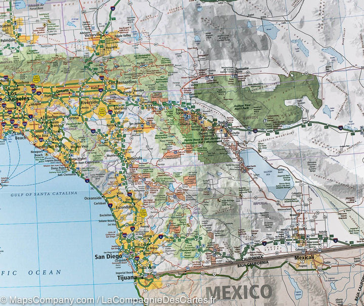 Carte routière n° 5 - Californie et Nevada (USA) | Hallwag carte routière Hallwag