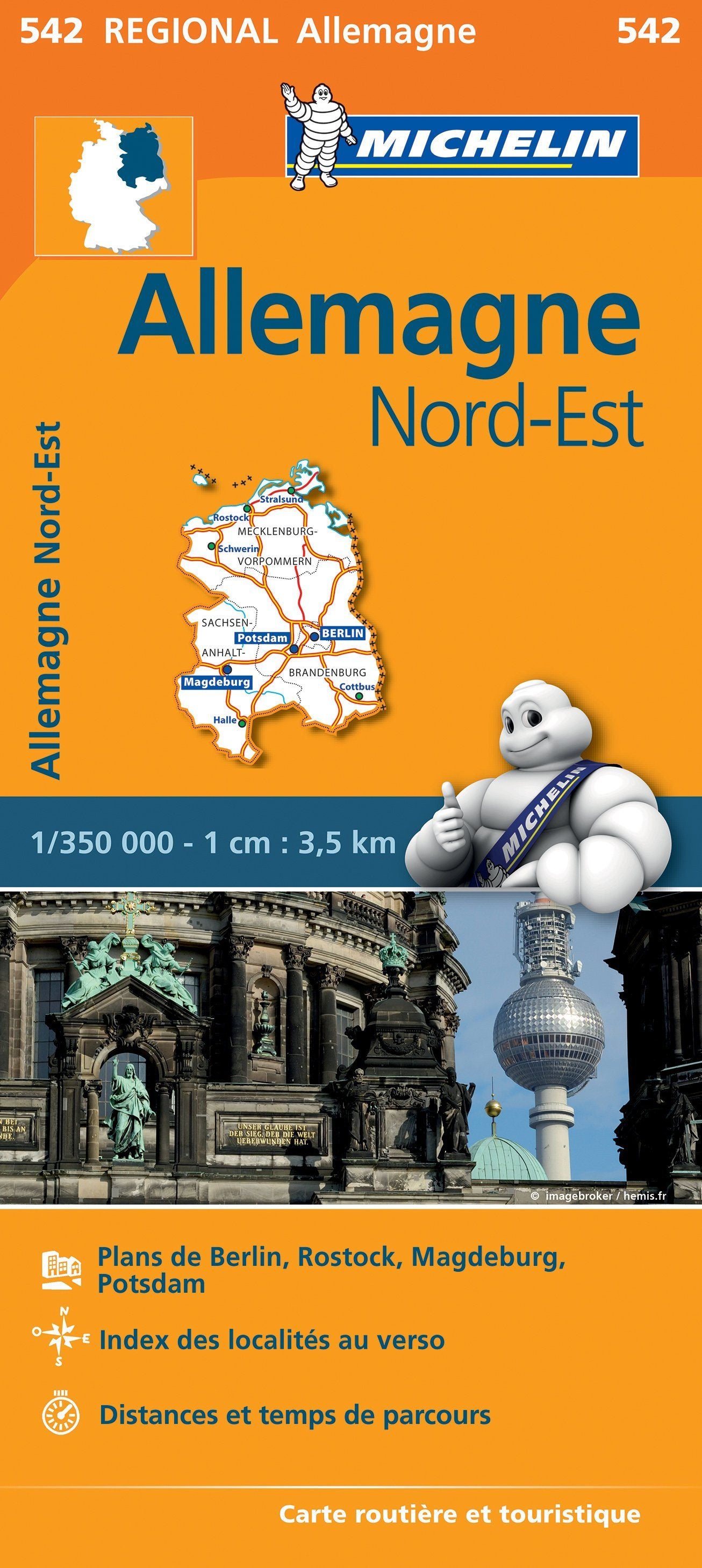 Carte routière n° 542 - Allemagne Nord-Est | Michelin carte routière Michelin