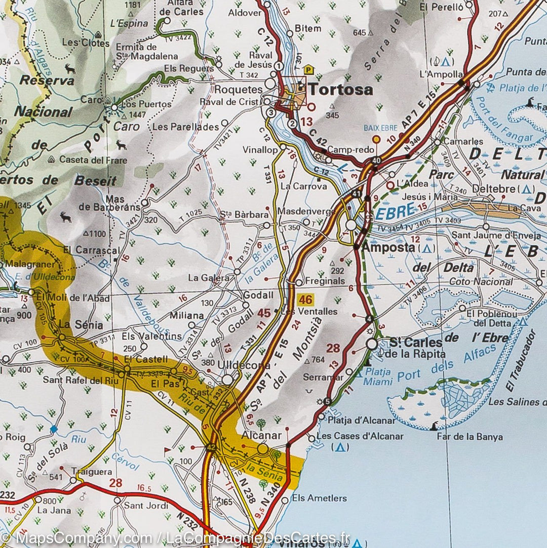 Carte routière n° 574 - Espagne nord-est (Catalogne, Aragon, Andorre) | Michelin carte routière Michelin