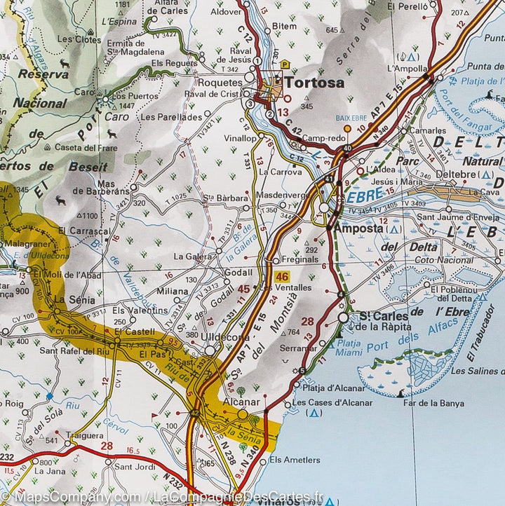 Carte routière n° 574 - Espagne nord-est (Catalogne, Aragon, Andorre) | Michelin carte routière Michelin