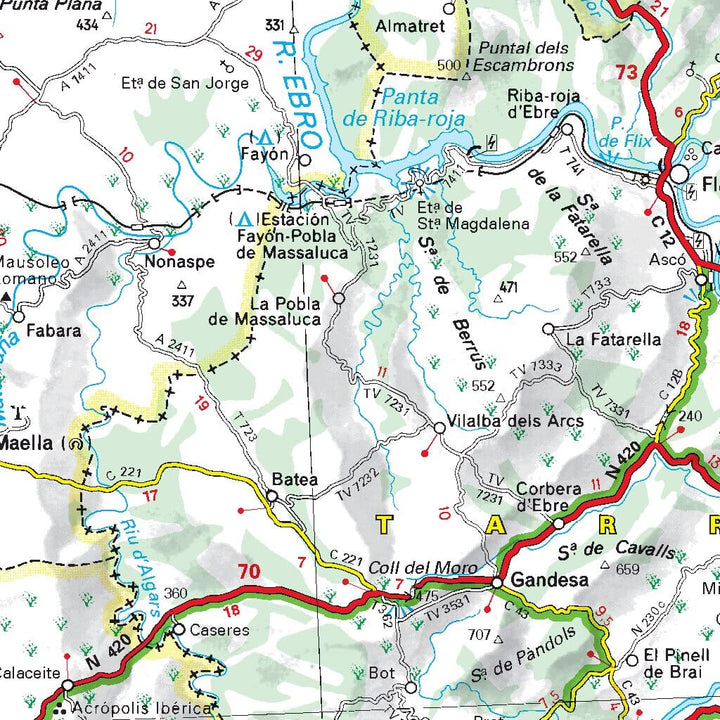 Carte routière n° 574 - Espagne nord-est (Catalogne, Aragon, Andorre) | Michelin carte routière Michelin