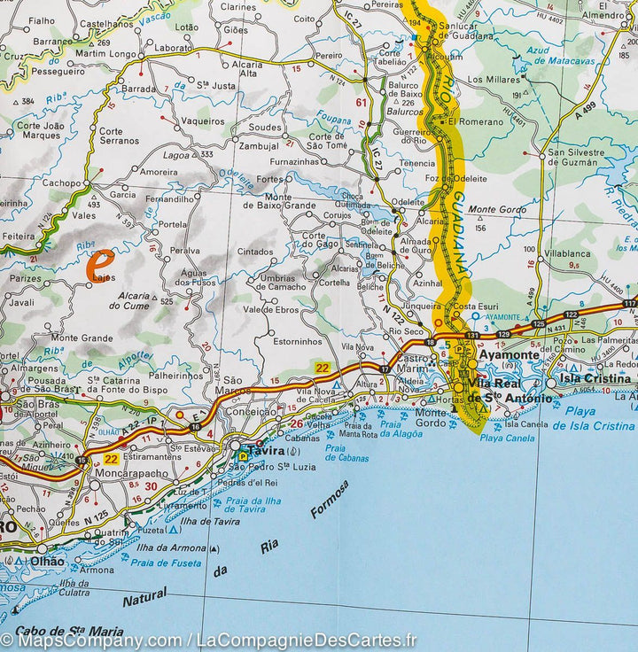 Carte routière n° 593 - Portugal Sud & Algarve | Michelin carte routière Michelin