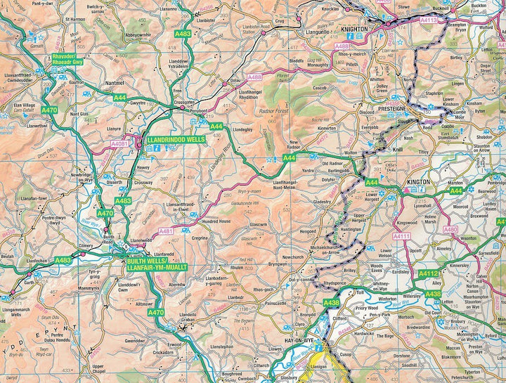 Carte routière n° 6 - Pays de Galles & Ouest des Midlands | Ordnance Survey - Road carte routière Ordnance Survey