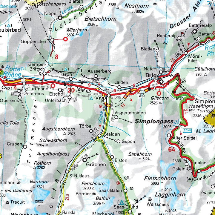 Carte routière n° 729 - Suisse 2025 | Michelin carte routière Michelin