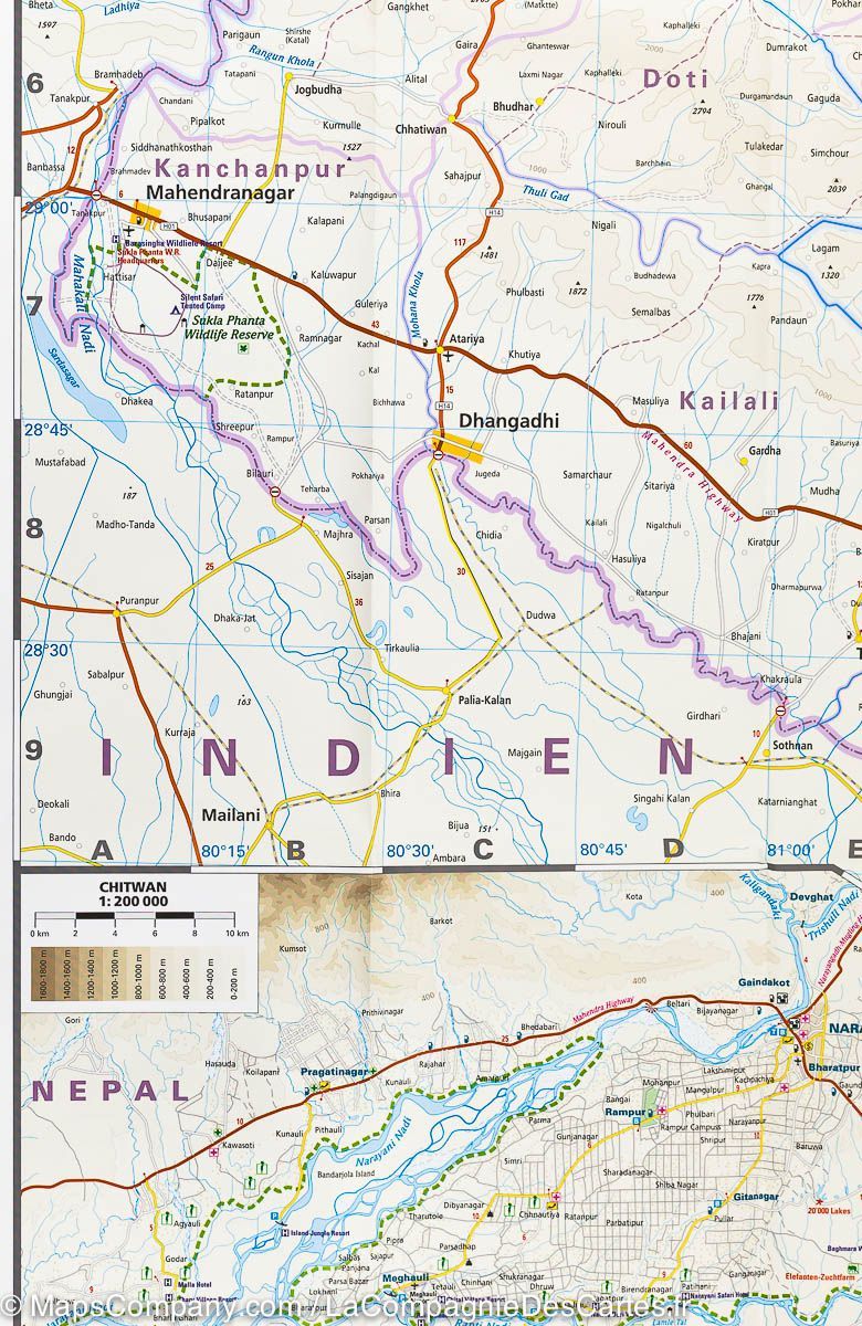 Carte routière - Népal | Reise Know How carte routière Reise Know-How