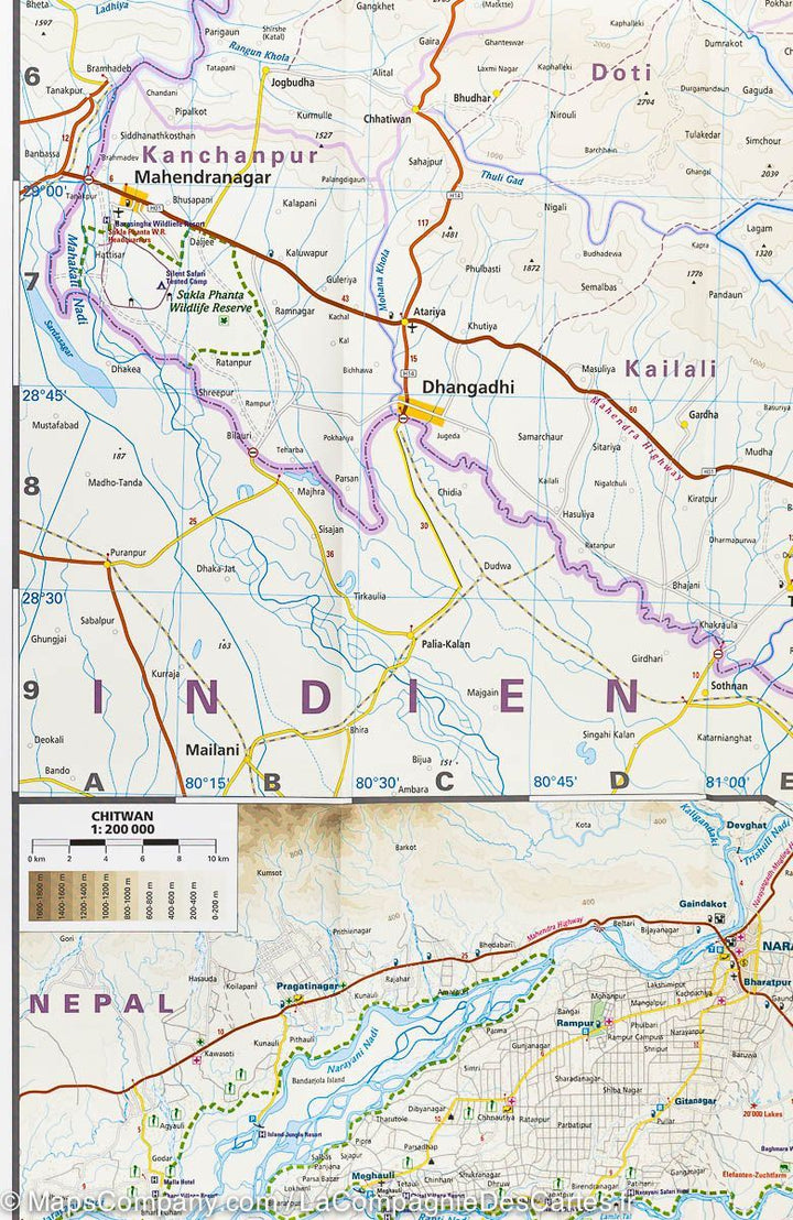 Carte routière - Népal | Reise Know How carte routière Reise Know-How