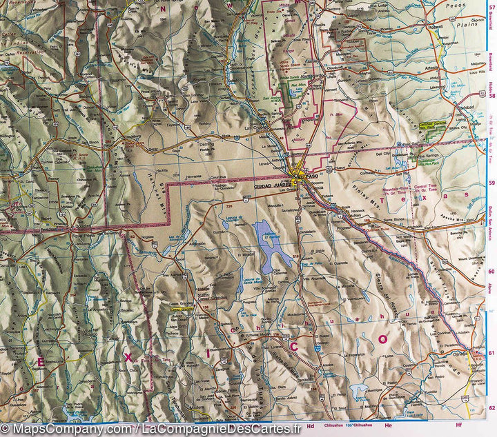 Carte routière - Ouest des USA | IGN carte routière IGN