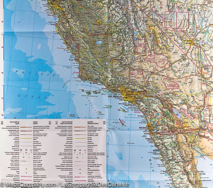 Carte routière - Ouest des USA | IGN carte routière IGN