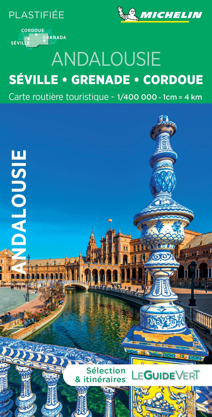 Carte routière plastifiée - Séville, Grenade, Cordoue (Andalousie) | Michelin carte routière Michelin