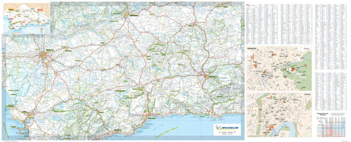 Carte routière plastifiée - Séville, Grenade, Cordoue (Andalousie) | Michelin carte routière Michelin