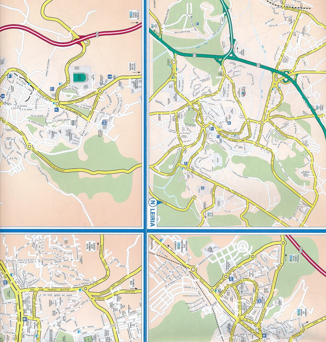 Carte routière - Portugal | Turinta carte routière Turinta