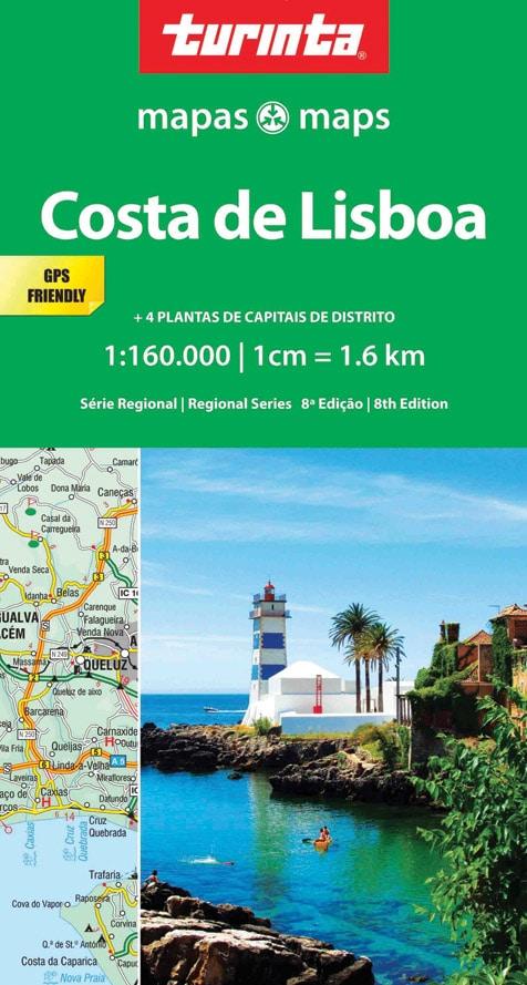 Carte routière régionale n° 4 - Côte de Lisbonne | Turinta carte routière Turinta