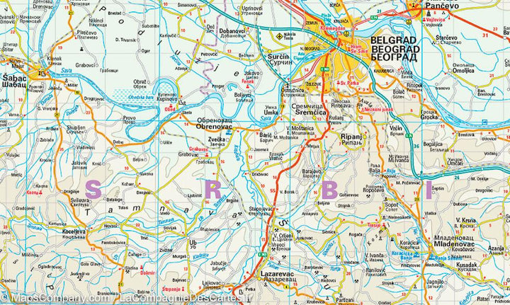 Carte routière - Serbie, Montenegro & Kosovo | Reise Know How carte routière Reise Know-How