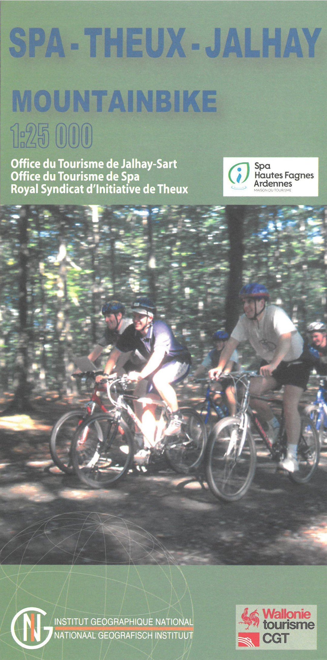 Carte spéciale VTT - Spa, Theux, Jalhay (Belgique) | NGI carte pliée IGN Belgique