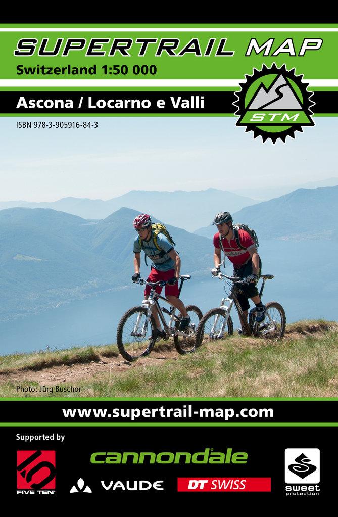 Carte Supertrail - Ascona, Locarno e Valli | Supertrail Map carte de randonnée Supertrail Map