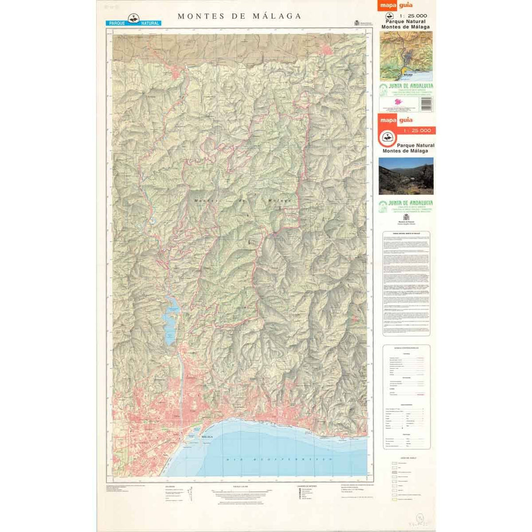 Carte topographique de l'Espagne - Montes de Málaga | CNIG carte pliée CNIG