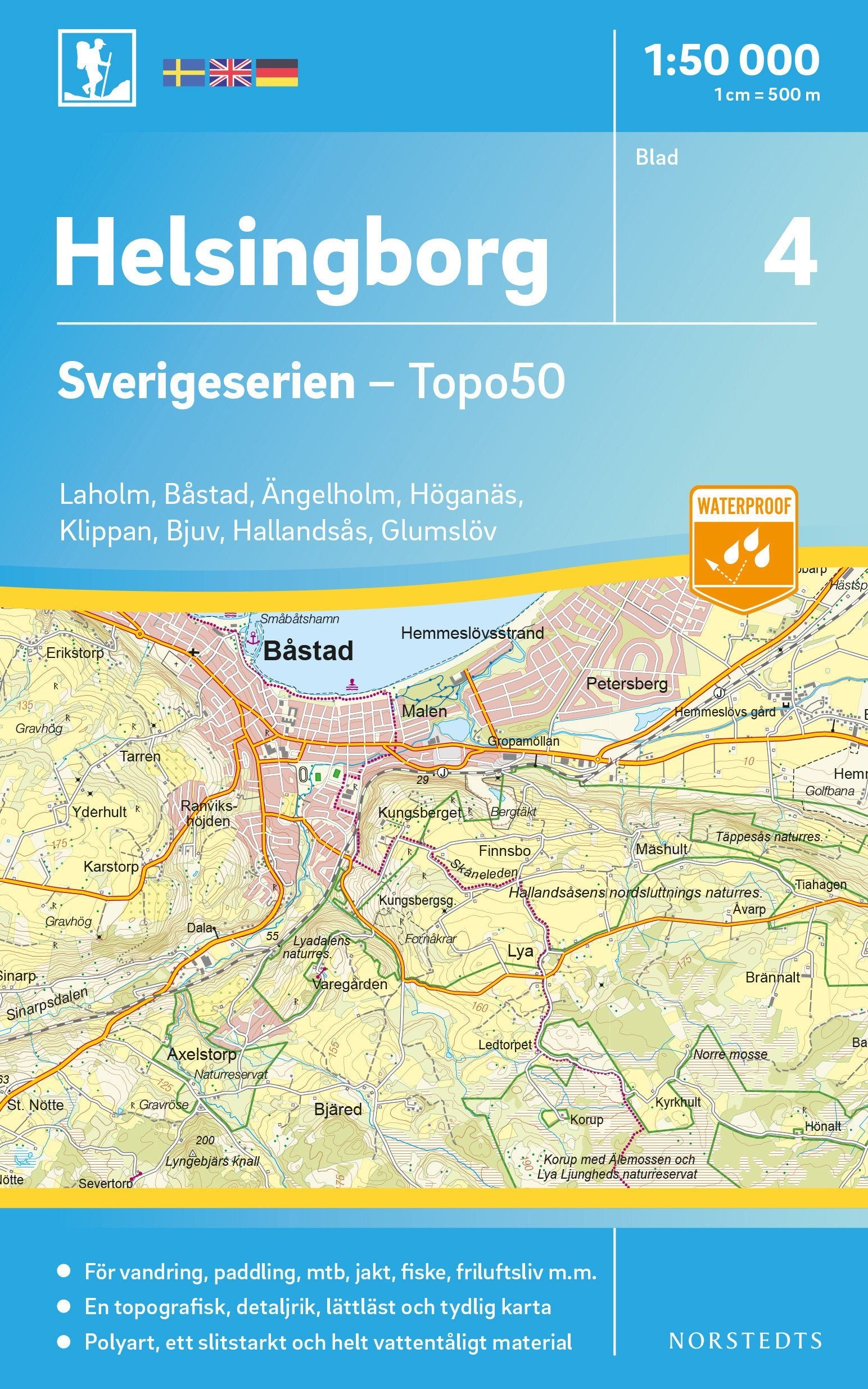 Carte topographique n° 04 - Helsingborg (Suède) | Norstedts - Sverigeserien carte de randonnée Norstedts