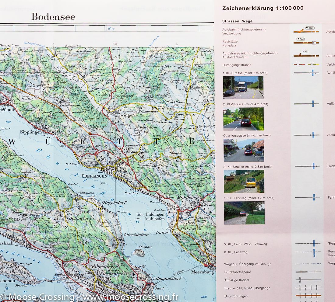 Carte topographique n° 28 - Lac de Constance (Suisse) | Swisstopo - 1/100 000 carte routière Swisstopo