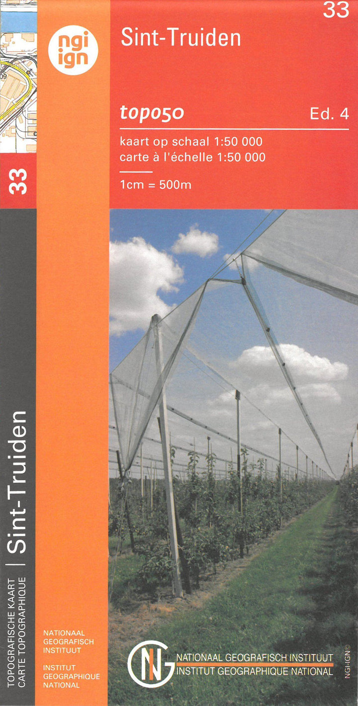 Carte topographique n° 33 - St-Trond (Belgique) | NGI - 1/50 000 carte de randonnée IGN Belgique