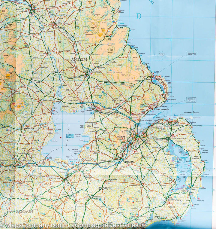 Carte touristique - Irlande Nord | Ordnance Survey carte routière Ordnance Survey Ireland
