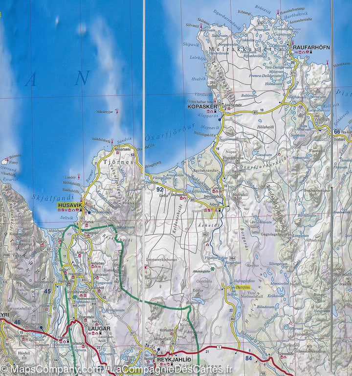 Carte touristique plastifiée - Islande | TerraQuest carte routière Terra Quest