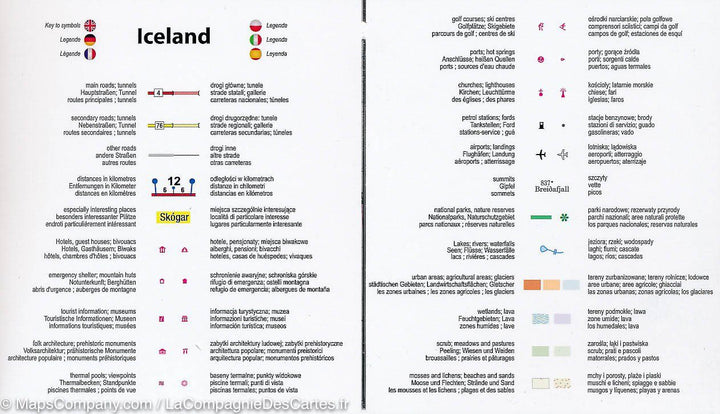 Carte touristique plastifiée - Islande | TerraQuest carte routière Terra Quest