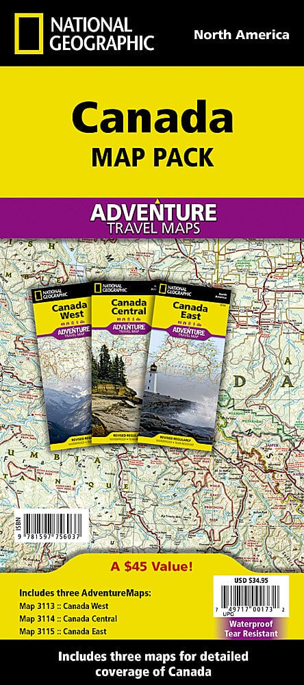 Cartes de voyage - Canada (Pack Bundle) | National Geographic carte pliée National Geographic
