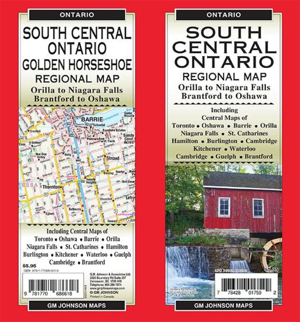 South Central Ontario (Golden Horseshoe) - Ontario Regional Map Regional Map | GM Johnson Road Map