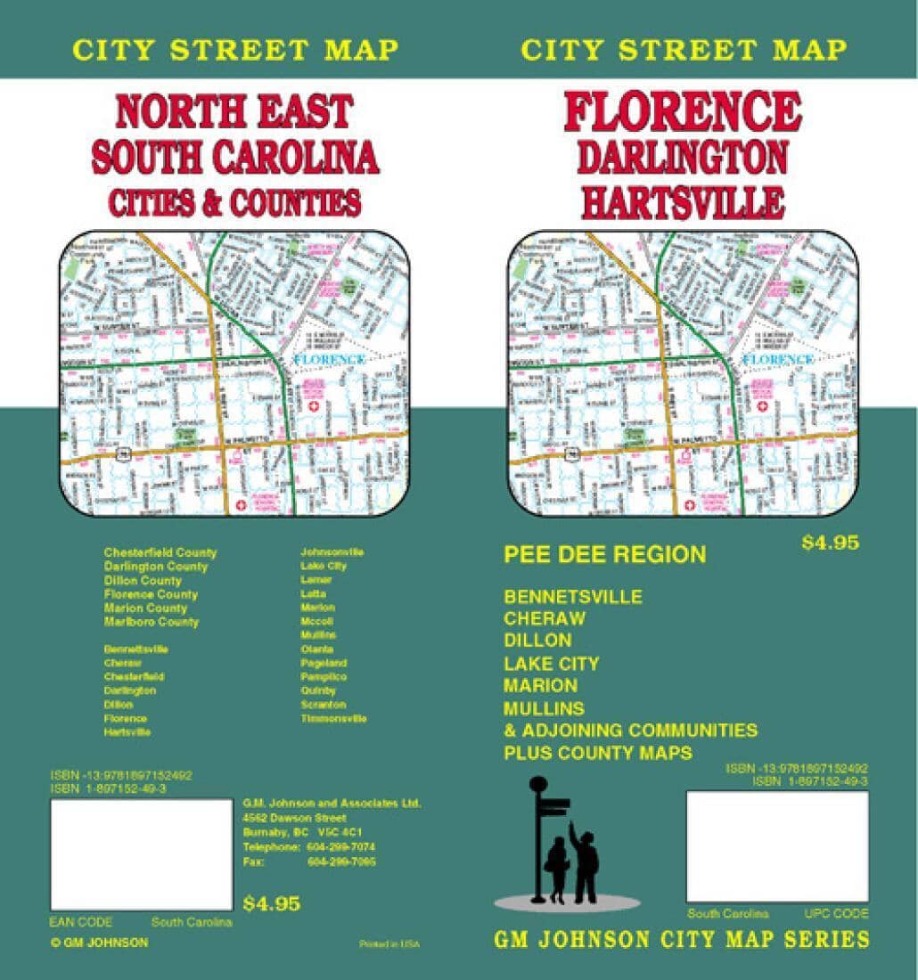 Florence - Darlington and Hartsville - South Carolina | GM Johnson Road Map