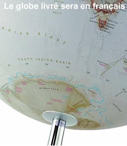 Globe lumineux "Iron" de style antique - diamètre 30 cm, en français | National Geographic globe National Geographic