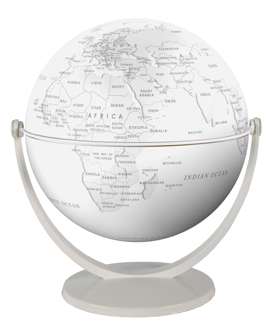 Globe tournant & basculant - Monde politique, couleur blanc (15 cm) | Stellanova globe Stellanova