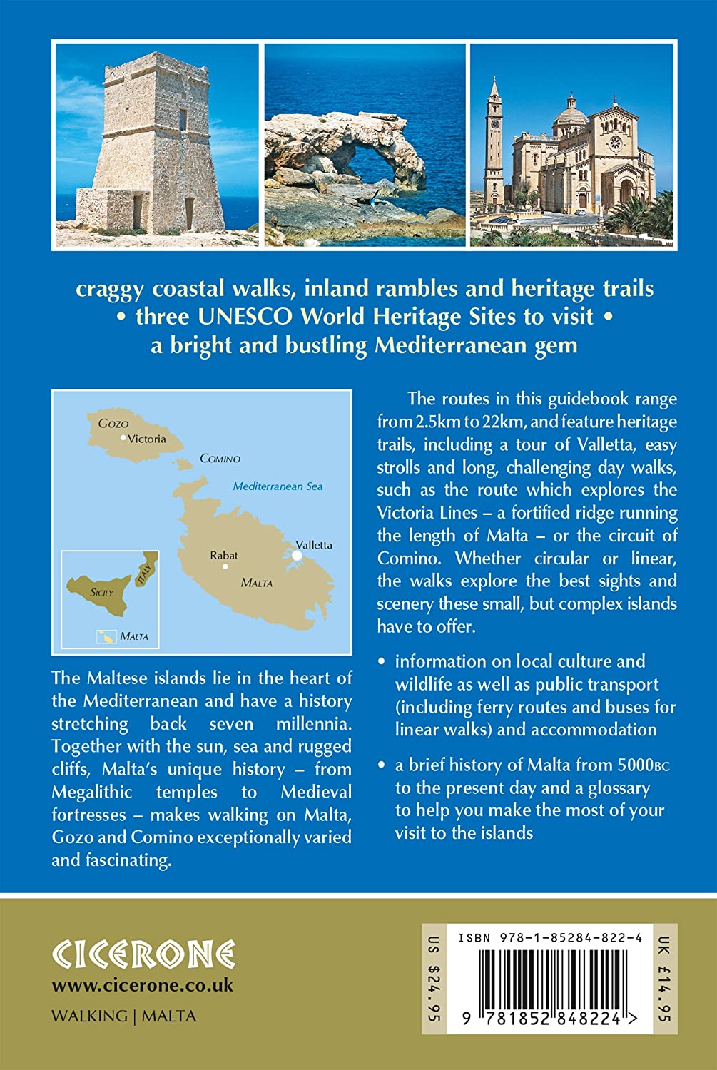 Guide de randonnées (en anglais) - Malta : 33 routes on Malta, Gozo & Comino | Cicerone guide de randonnée Cicerone