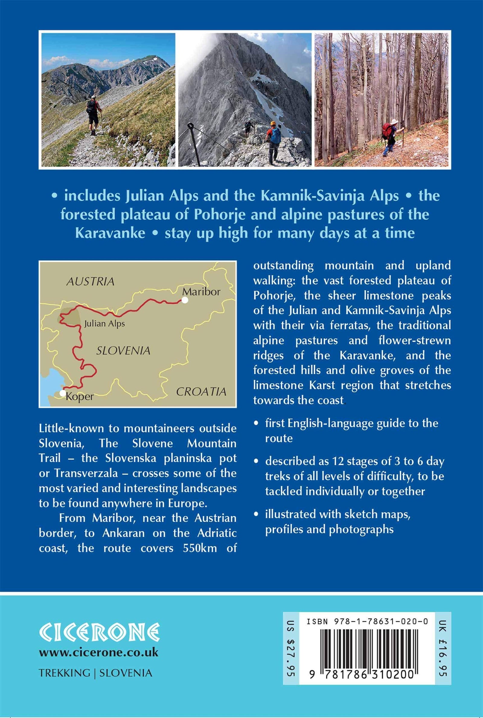 Guide de randonnées (en anglais) - Slovenian Mountain Trail | Cicerone guide de randonnée Cicerone