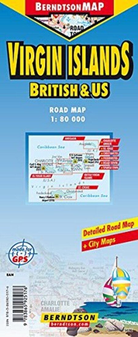 Îles Vierges / États-Unis et Grande-Bretagne | GM Johnson carte routière GM Johnson