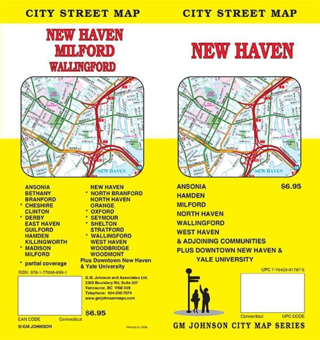 New Haven - CT Carte | GM Johnson plan de ville GM Johnson Default Title