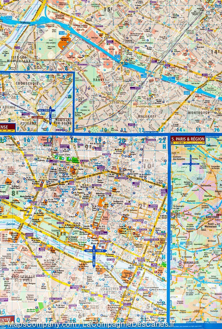 Plan plastifié - Paris | Borch Maps plan de ville Borch Maps