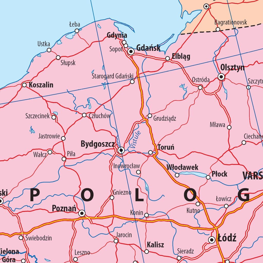 Poster plastifié - Europe politique - 122 x 100 cm | Michelin carte murale roulée (en tube) Michelin