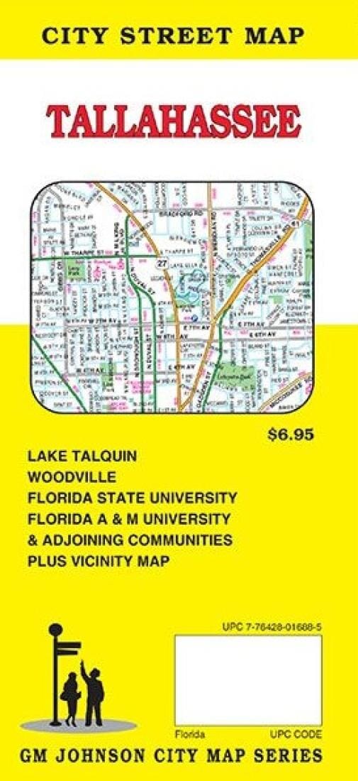 Tallahassee : city street map | GM Johnson carte pliée
