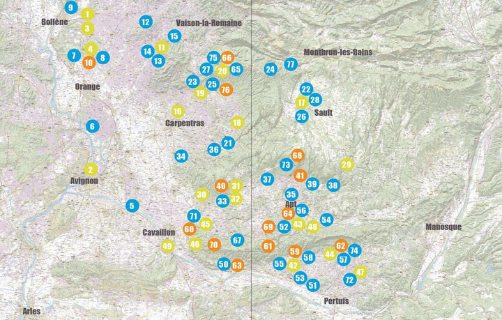 Topoguide cyclo - Vaucluse : 77 itinéraires VTT | VTOPO guide cycliste VTOPO