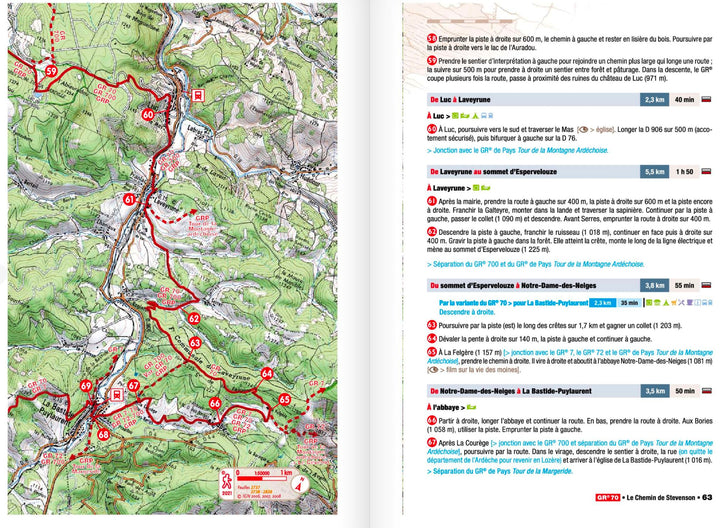 Topoguide de randonnée - Le Chemin de Stevenson - GR70 | FFR guide de randonnée FFR - Fédération Française de Randonnée