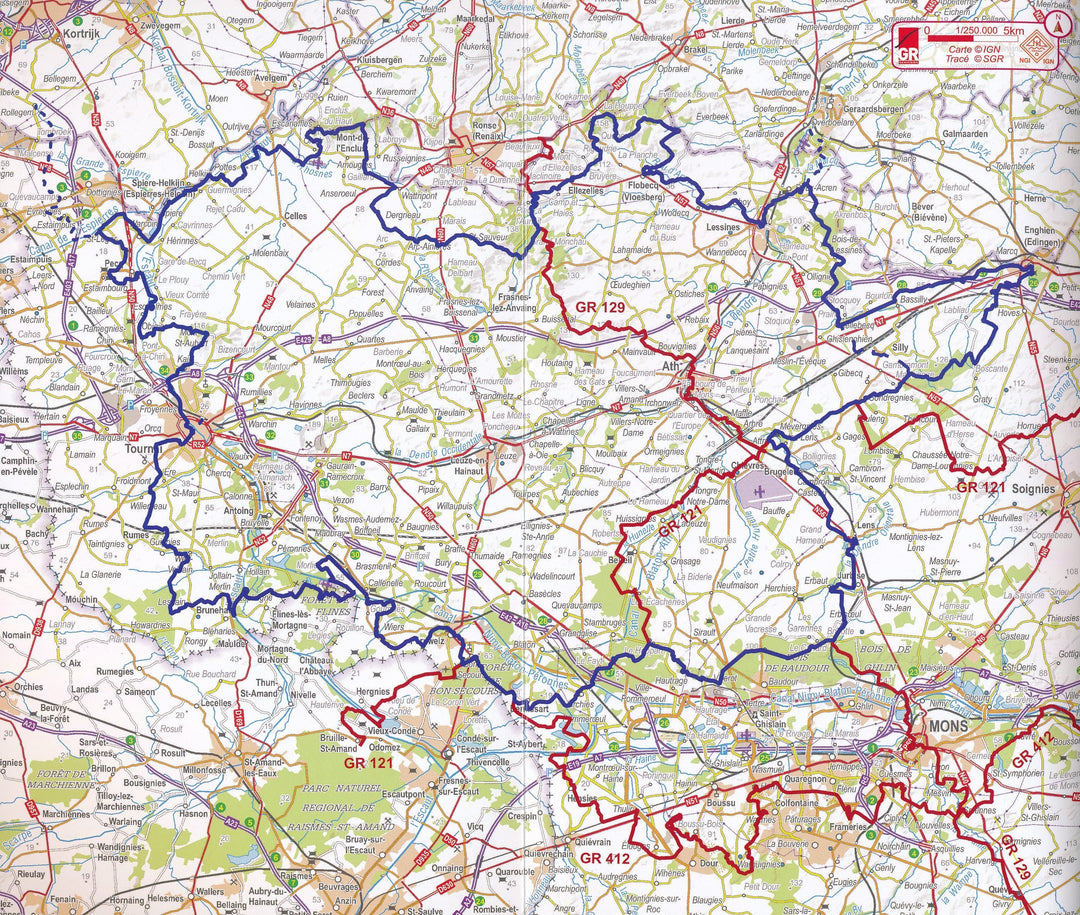 Topoguide de randonnée - Tour de la Wallonie Picarde GRP123 (Belgique) | Les Sentiers de Grande Randonnée guide de randonnée Les Sentiers de Grande Randonnée