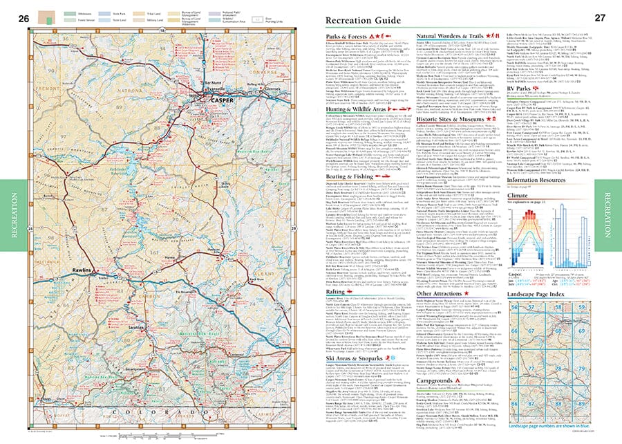 Wyoming Road and Recreation Atlas | Benchmark Maps atlas Benchmark Maps