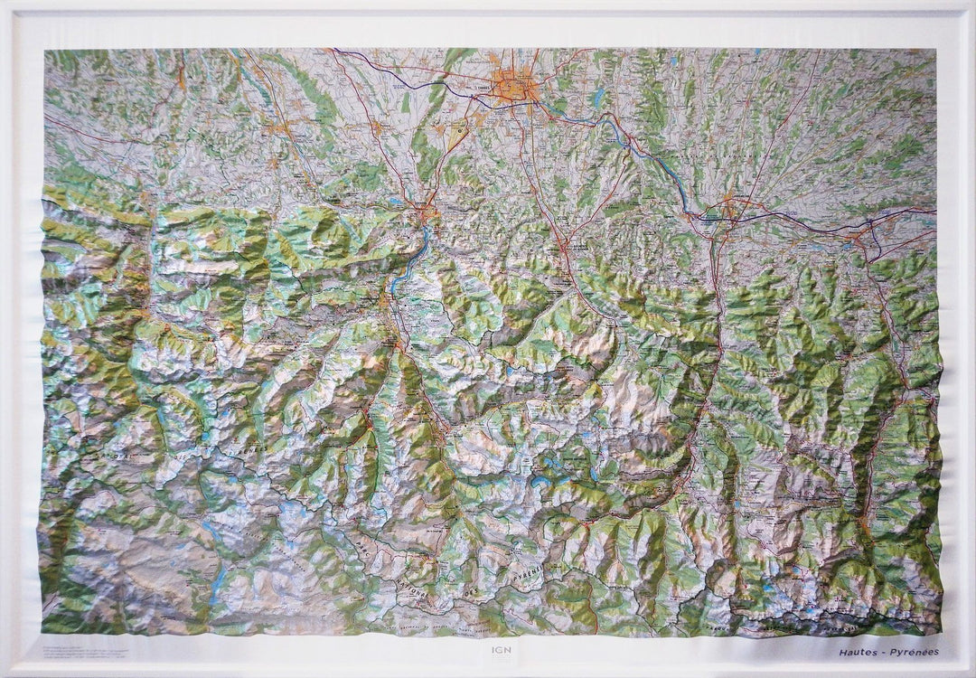 Cartes murales en relief