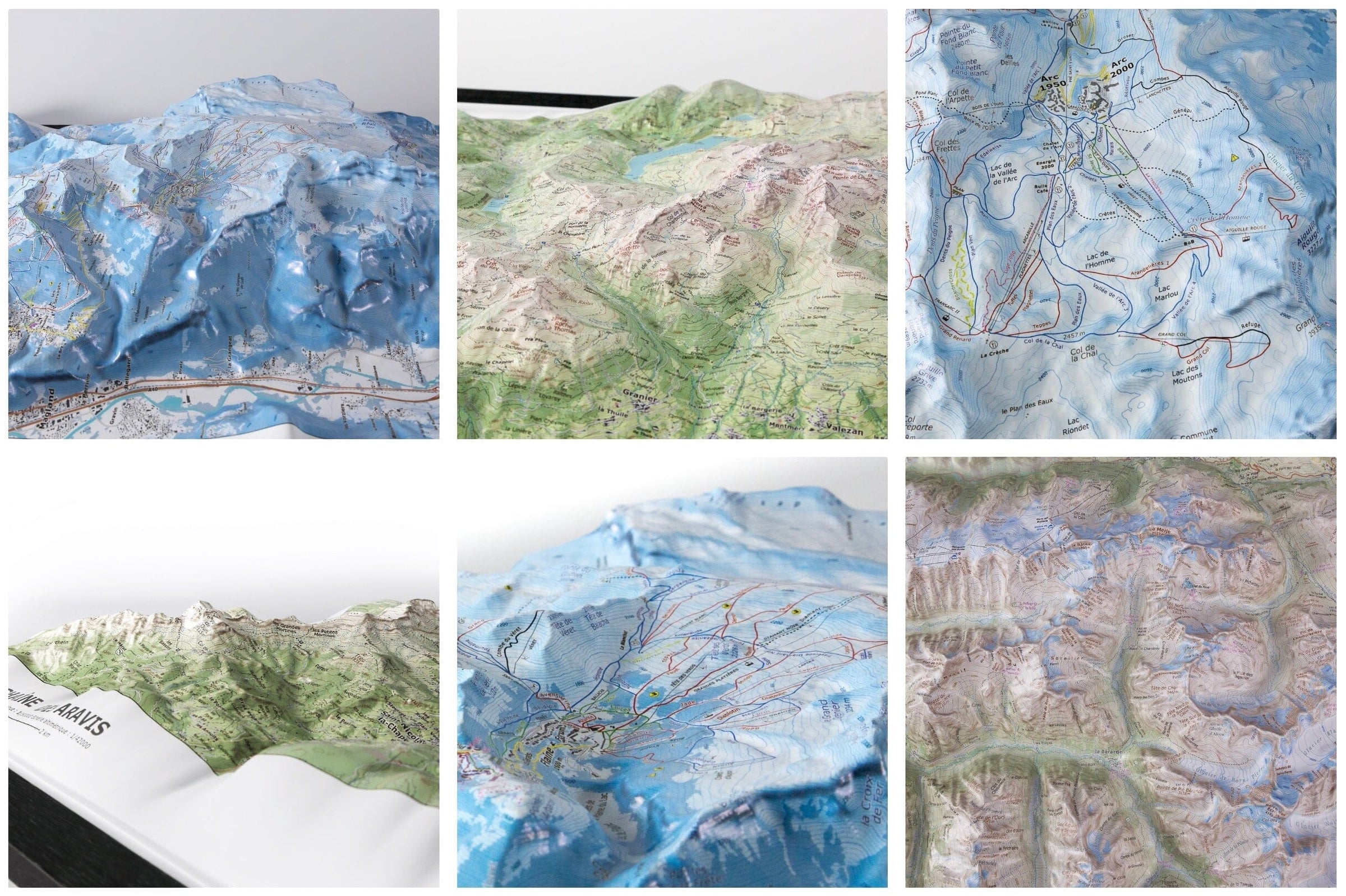 Détail des cartes relief Dénivelés Éditions vendues sur Cartovia