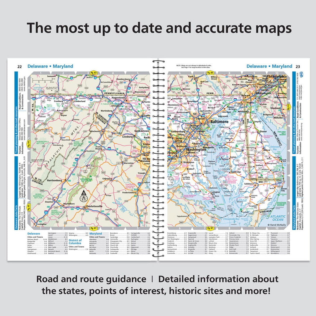 2026 Midsize Road Atlas - USA, Canada, Mexique, facile à lire (à spirales) | Rand McNally atlas Rand McNally 