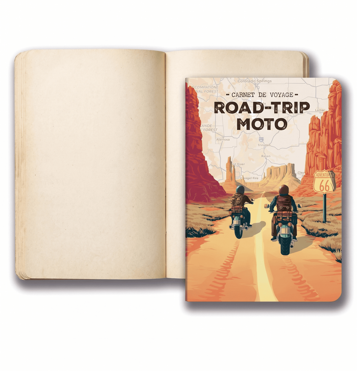 Travel journal - Motorcycle road trip (A5 format) | Aventura