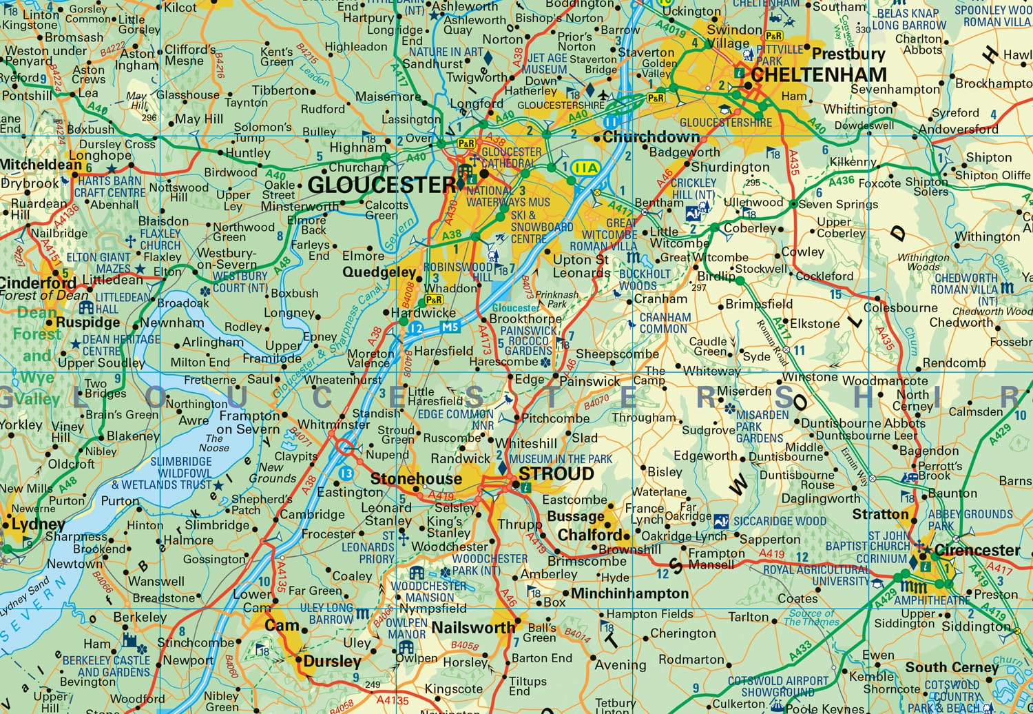 Carte de poche - Cotswolds (Angleterre) | Collins