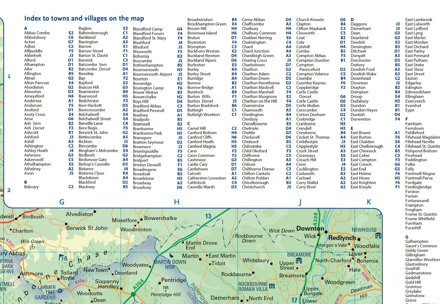 Carte de poche - Dorset (Angleterre) | Collins