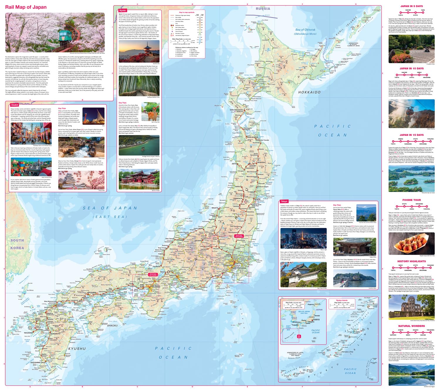 Railway map - Japan | Collins Rail Map