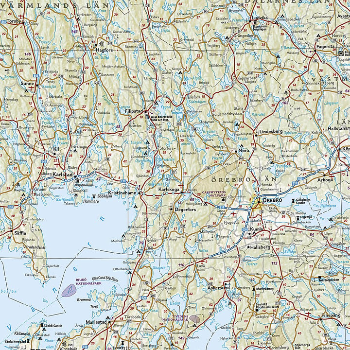 Carte routière et touristique - Suède | National Geographic